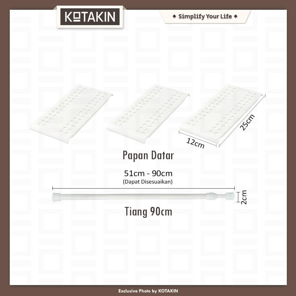 Sekat Laci Pembatas Lemari Fleksibel